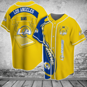Los Angeles Rams NFL Baseball Jersey Shirt With Team Logo  For Men Women