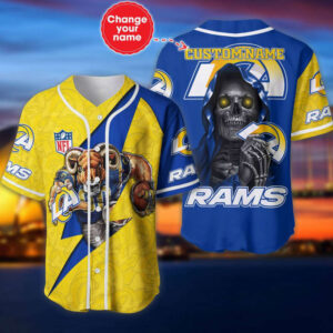 Los Angeles Rams Personalized Baseball Jersey
