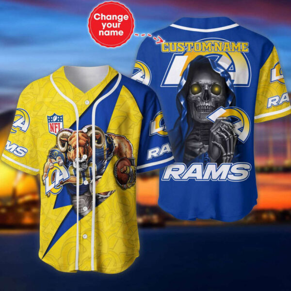 Los Angeles Rams Personalized Baseball Jersey