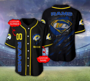 Los Angeles Rams Personalized Baseball Jersey