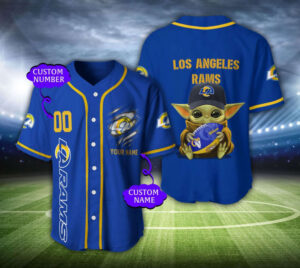 Los Angeles Rams Personalized Baseball Jersey