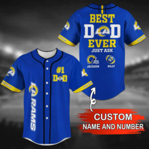 Los Angeles Rams Personalized Baseball Jersey