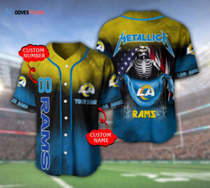 Los Angeles Rams Personalized Baseball Jersey