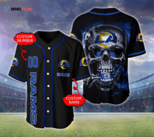 Los Angeles Rams Personalized Baseball Jersey