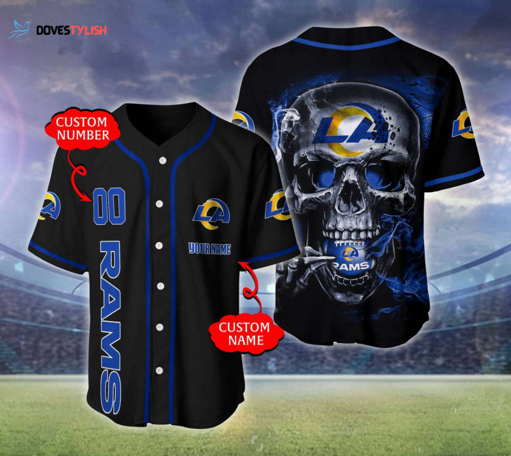 Los Angeles Rams Personalized Baseball Jersey Los Angeles Rams Personalized Baseball Jersey