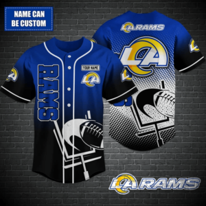 Los Angeles Rams Personalized Baseball Jersey