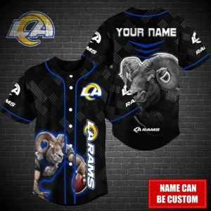 Los Angeles Rams Personalized Baseball Jersey