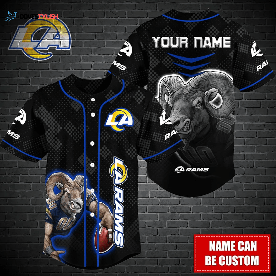 Los Angeles Rams Personalized Baseball Jersey Los Angeles Rams Personalized Baseball Jersey