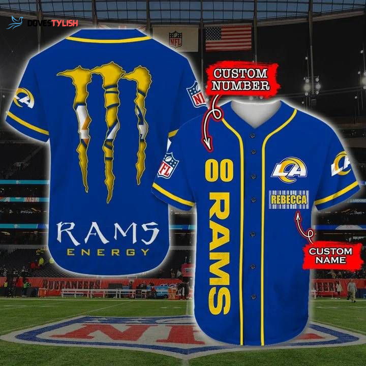 Los Angeles Rams Personalized Baseball Jersey Los Angeles Rams Personalized Baseball Jersey