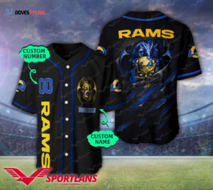 Los Angeles Rams Personalized Baseball Jersey
