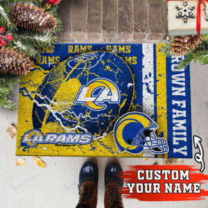 Los Angeles Rams Personalized Doormat Home Decor 2024 2025 26