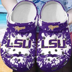 LSU Tigers Clog Shoes, Water Shoes - Gift for Men Women Fans - Gift for Men Women Fans