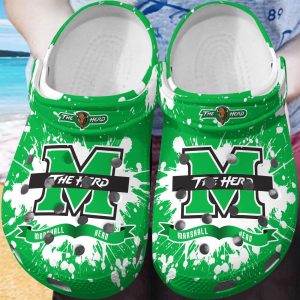 Marshall Thundering Herd Clog Shoes, Water Shoes - Gift for Men Women Fans - Gift for Men Women Fans