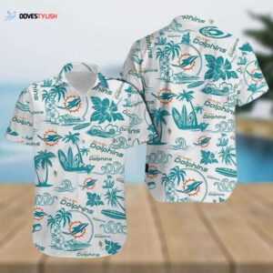 Miami Dolphins Aloha Pattern Hawaiian Shirt