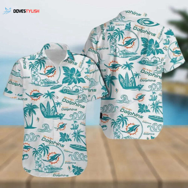 Miami Dolphins Aloha Pattern Hawaiian Shirt