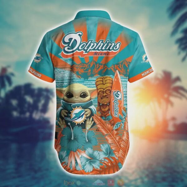 Miami Dolphins Baby Yoda Hawaiian Shirt