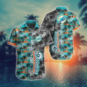 Miami Dolphins Cool Floral Pattern Hawaiian Shirt 3
