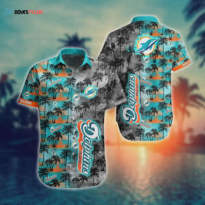 Miami Dolphins Cool Floral Pattern Hawaiian Shirt