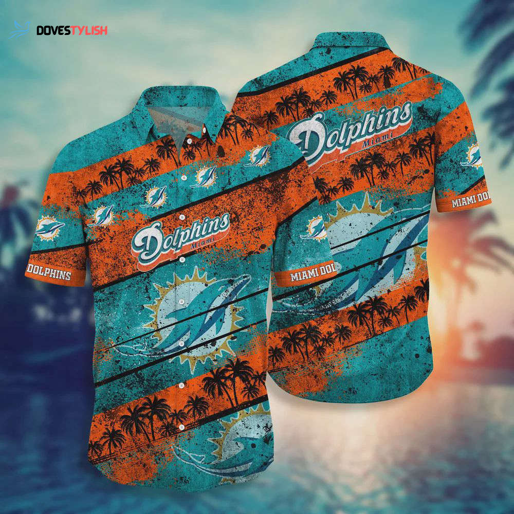 Miami Dolphins NFL Retro Style Hawaiian Shirt Miami Dolphins NFL Retro Style Hawaiian Shirt