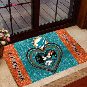 Miami Dolphins Personalized Doormat Home Decor 2025