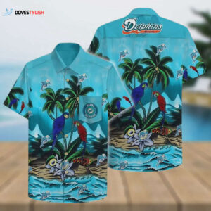 Miami Dolphins Tropical Graphic Hawaiian Shirt