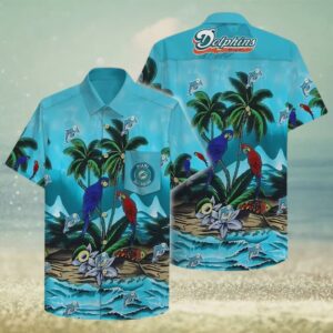 Miami Dolphins Tropical Graphic Hawaiian Shirt
