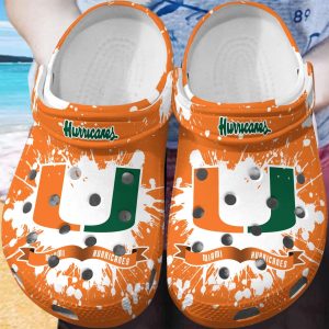 Miami Hurricanes Clog Shoes, Water Shoes – Gift for Men Women Fans – Gift for Men Women Fans