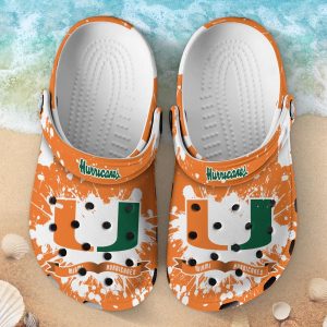 Miami Hurricanes Clog Shoes, Water Shoes – Gift for Men Women Fans – Gift for Men Women Fans