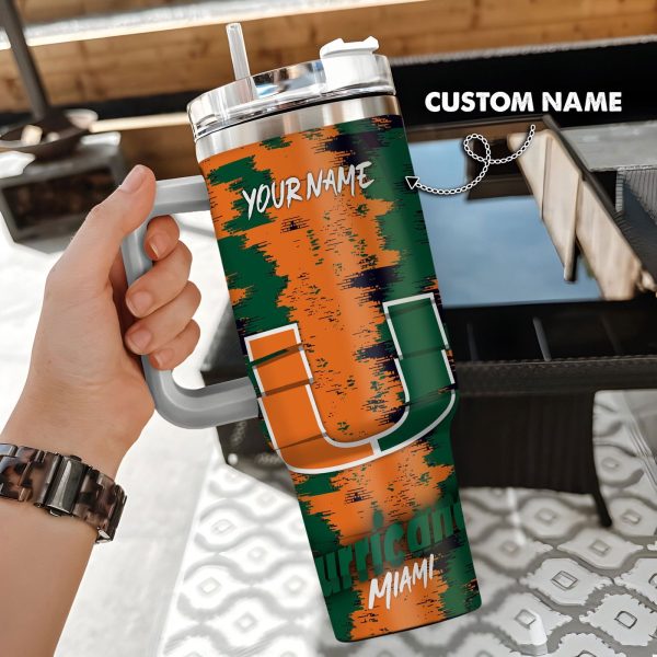 Miami Hurricanes Stanley Tumbler – Gift for Fan Men Women
