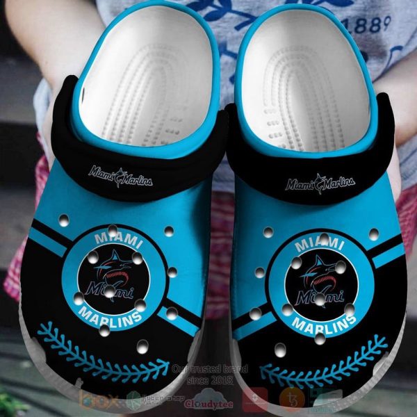 Miami Marlins Black-Blue Clogs Crocband Shoes – Gift for Men Women Fans – Gift for Men Women Fans