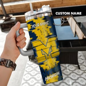 Michigan Wolverines Stanley Tumbler – Gift for Fan Men Women – Gift for Fan Men Women