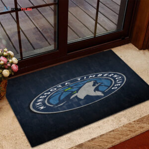 Minnesota Timberwolves Emblem Home Decor 2025 Foldable Doormat Indoor Outdoor Welcome Mat Home Decor