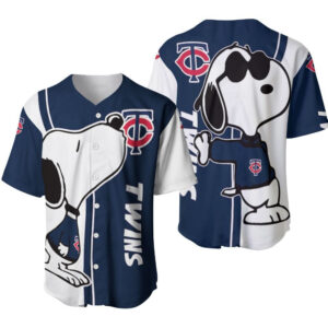 Minnesota Twins snoopy lover Printed Baseball Jersey – Gift for Men Women Fans