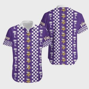 Minnesota Vikings Coconut Trees NFL Hawaiian Shirt Unisex Gift Tee 2025