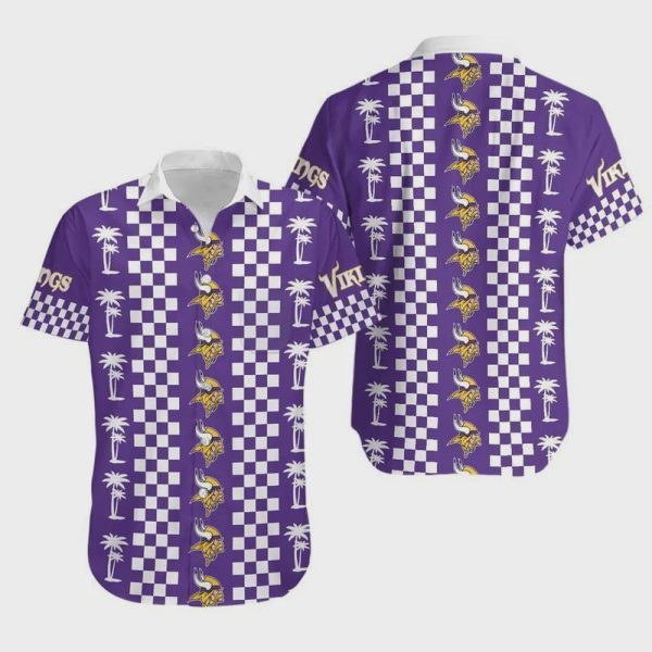Minnesota Vikings Coconut Trees NFL Hawaiian Shirt Unisex Gift Tee 2025