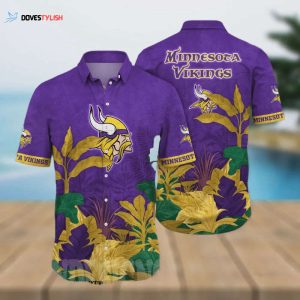Minnesota Vikings Floral Full Print Unisex Hawaiian Shirt Unisex Gift Tee 2025
