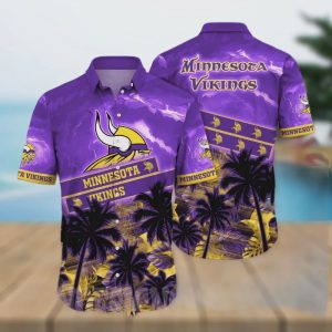 Minnesota Vikings Flower All Over Printed Hawaiian Shirt