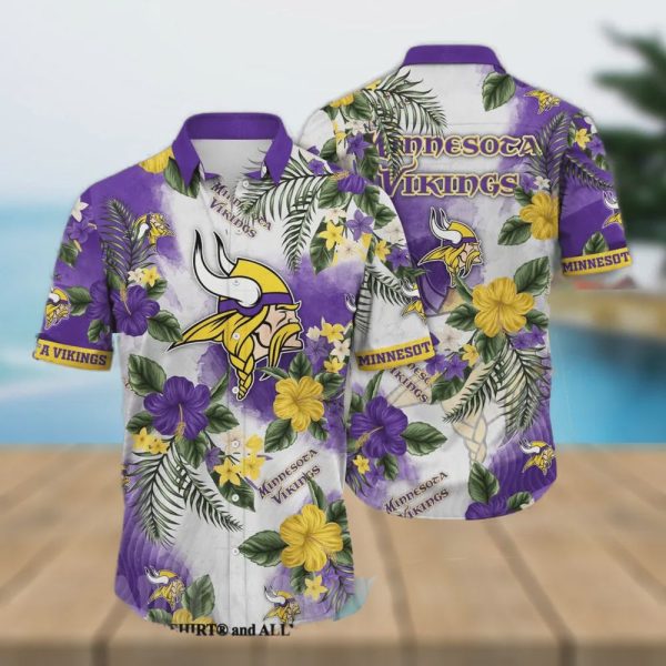 Minnesota Vikings Flower Classic All Over Print Hawaiian Shirt Unisex Gift Tee 2025