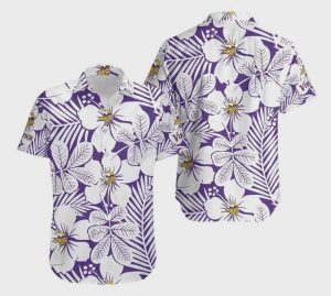 Minnesota Vikings Flower Classic Hawaiian Shirt 3