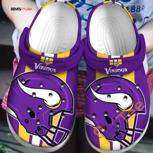 Minnesota Vikings Football helmet NFL Fans Rubber Clogs Shoes Clogs Unisex Footwear