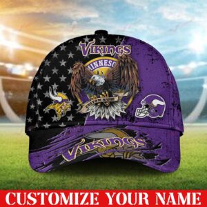 Minnesota Vikings NFL 3D Personalized Classic Cap DTCA280221