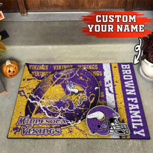 Minnesota Vikings Personalized Doormat Home Decor 2024 2025 26