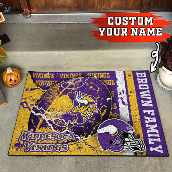 Minnesota Vikings Personalized Doormat Home Decor 2024 2025 26