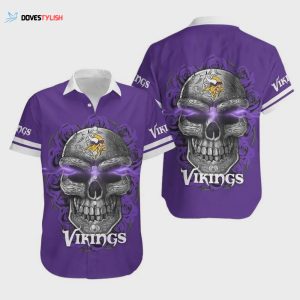 Minnesota Vikings Sugar Skull NFL Hawaiian Shirt