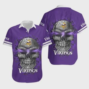 Minnesota Vikings Sugar Skull NFL Hawaiian Shirt