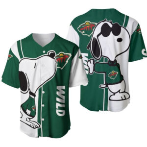 Minnesota Wild snoopy lover Printed Baseball Jersey