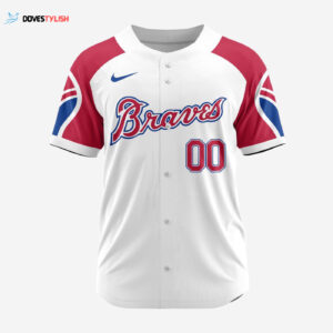 MLB Atlanta Braves Personalized Reverse Retro Concept Design Baseball Jersey