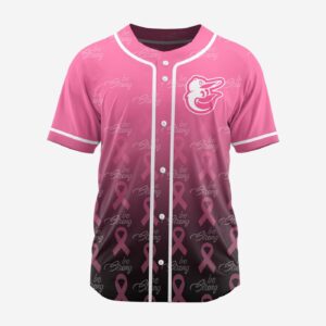 MLB Baltimore Orioles Special Pink Design Fight Breast Cancer Baseball Jersey Gift for Men Women