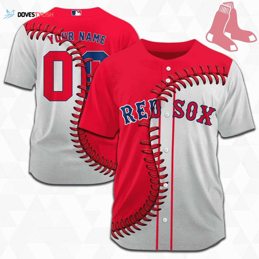 MLB Boston Red Sox Personalized Mix Baseball Jersey Gift for Men Women