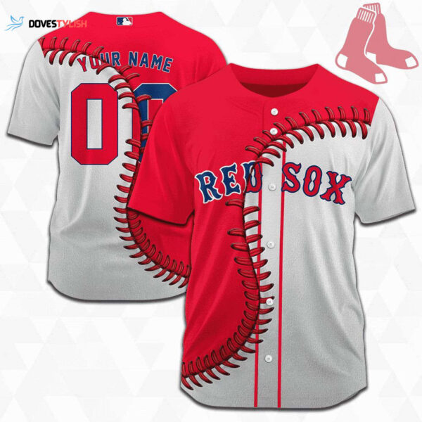 MLB Boston Red Sox Personalized Mix Baseball Jersey Gift for Men Women